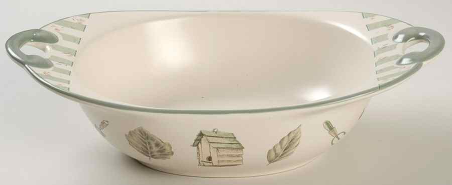 Naturewood 9" Nesting Handled Oval  Serving Bowl by Pfaltzgraff-1