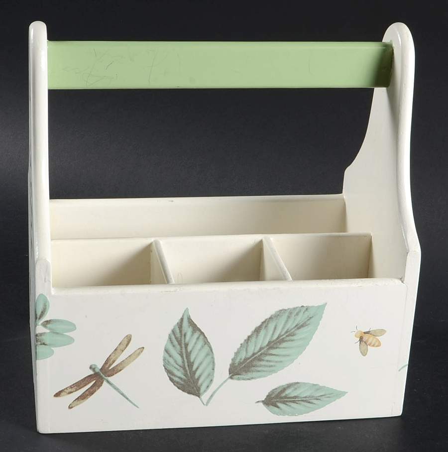 Naturewood Wood Silverware/Napkin Caddy by Pfaltzgraff-1