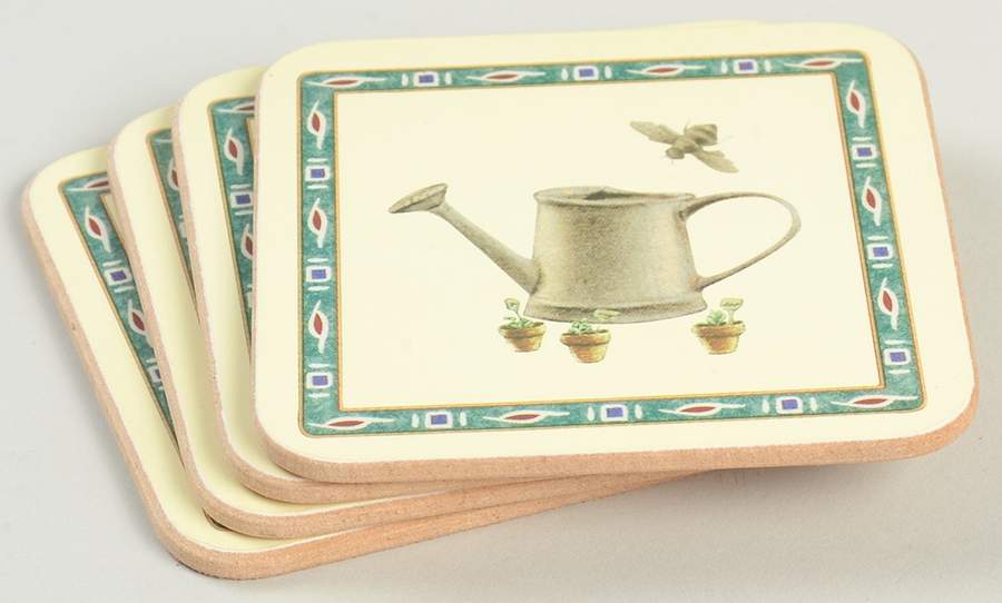 Naturewood (4 Pc) Cork Back Square Coaster Set by Pfaltzgraff-1
