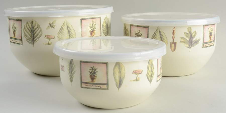 Naturewood (3 Pc) Metal Bowl Set & Lid (5 7/8",7",7 3/4") by Pfaltzgraff-1