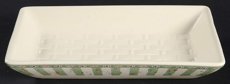 Naturewood Ceramic Tray for Metal Bread/Basket Tray by Pfaltzgraff-1