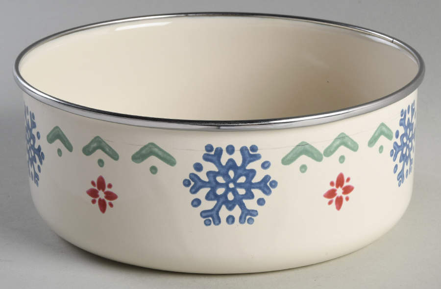 Nordic Christmas 7 1/4" Metal Bowl by Pfaltzgraff-1