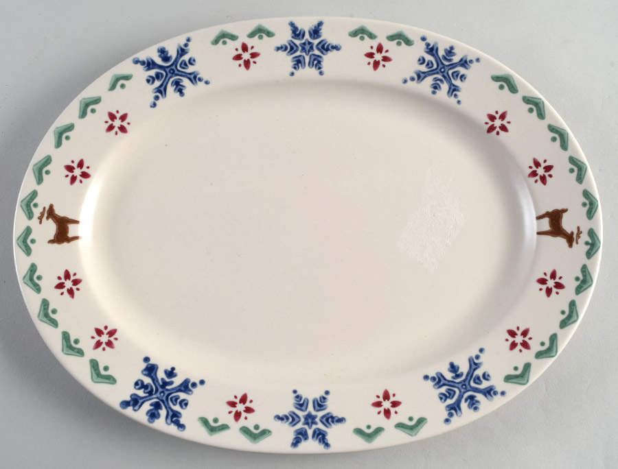 Nordic Christmas 14" Oval Serving Platter by Pfaltzgraff-1