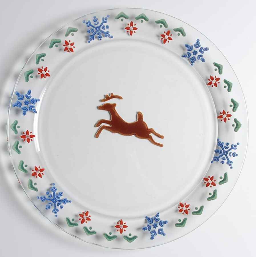 Nordic Christmas Glassware Torte Plate by Pfaltzgraff-1