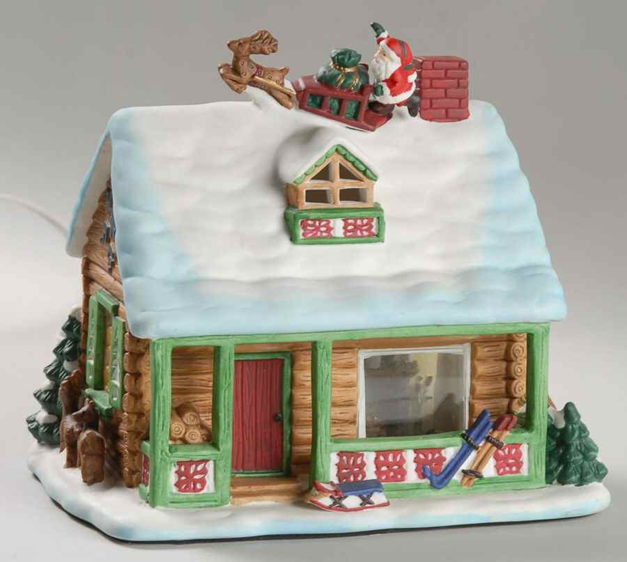 Nordic Christmas Electric Lighted House by Pfaltzgraff-1