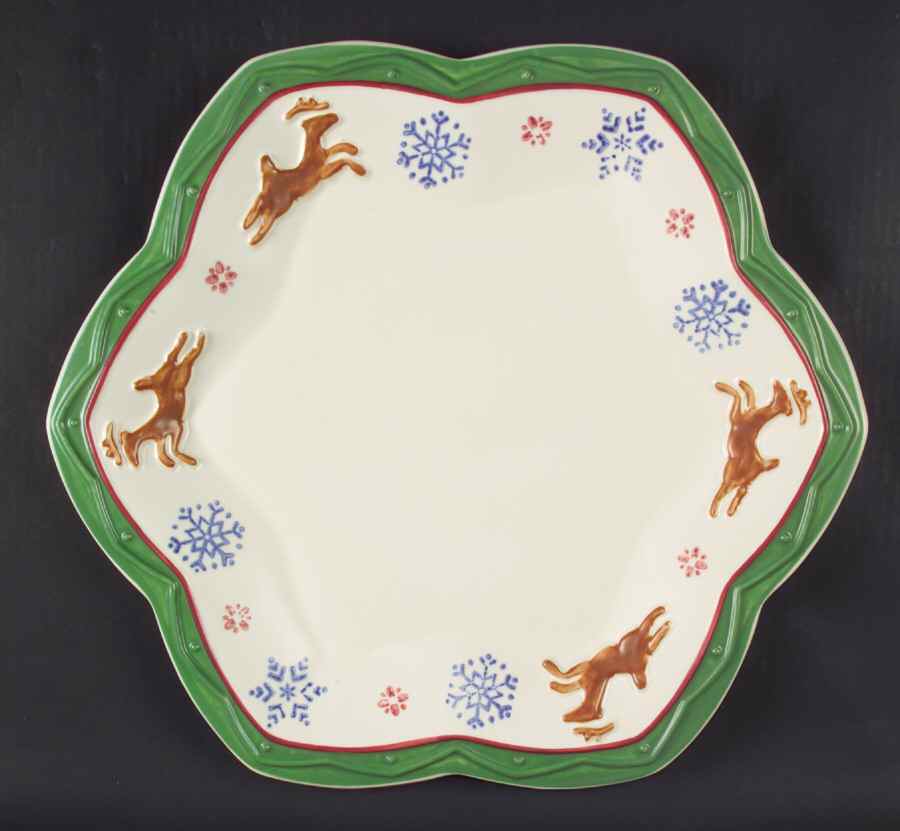 Nordic Christmas 16" Star Shape Platter by Pfaltzgraff-1