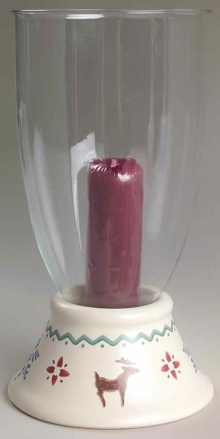 Nordic Christmas Hurricane Lamp & Globe by Pfaltzgraff-1