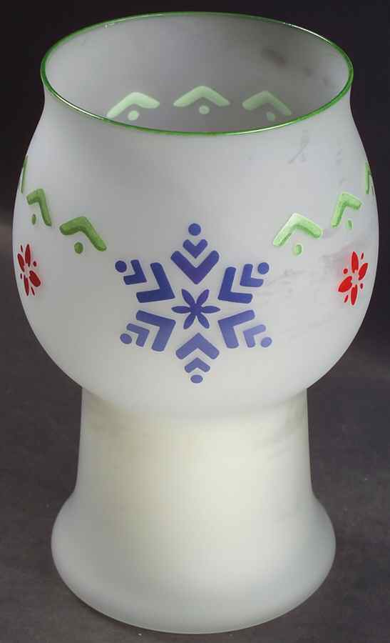 Nordic Christmas Glass Pillar Float Candleholder by Pfaltzgraff-1