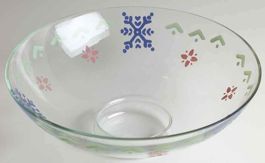 Nordic Christmas 9" Glassware Salad Bowl by Pfaltzgraff-1