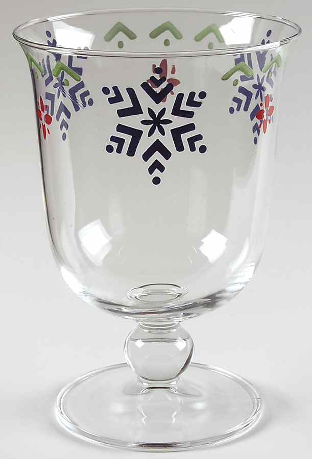 Nordic Christmas Pedestal Glassware Hurricane by Pfaltzgraff-1