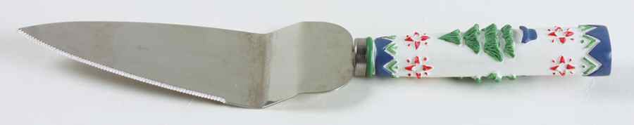 Nordic Christmas Pie & Cake Server with Stainless Blade by Pfaltzgraff-1