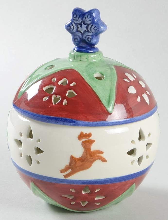 Nordic Christmas Pierced Lighting Ball by Pfaltzgraff-1