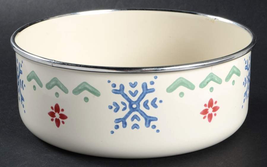 Nordic Christmas 6 5/8" Metal Bowl by Pfaltzgraff-1