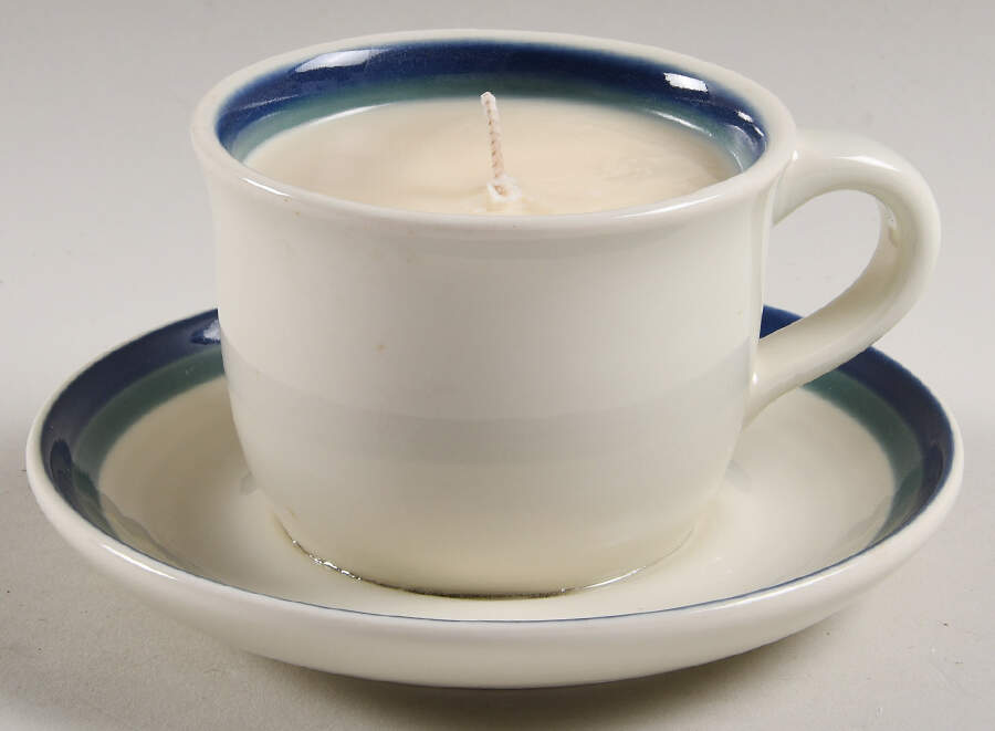 Northwinds Scented Cup & Saucer Candle-Vanilla  HC by Pfaltzgraff-1
