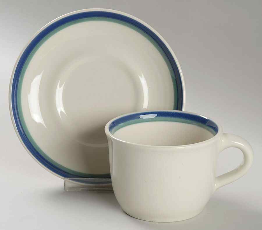 Northwinds Flat Cup & Saucer Set by Pfaltzgraff-1