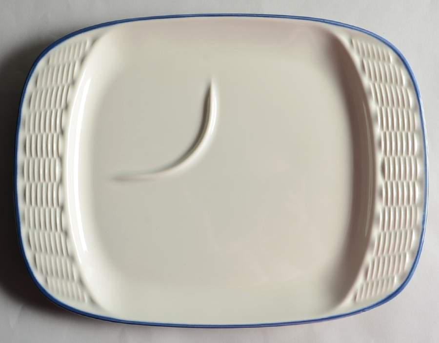 Northwinds Rectangular Basketweave Snack Tray by Pfaltzgraff-1