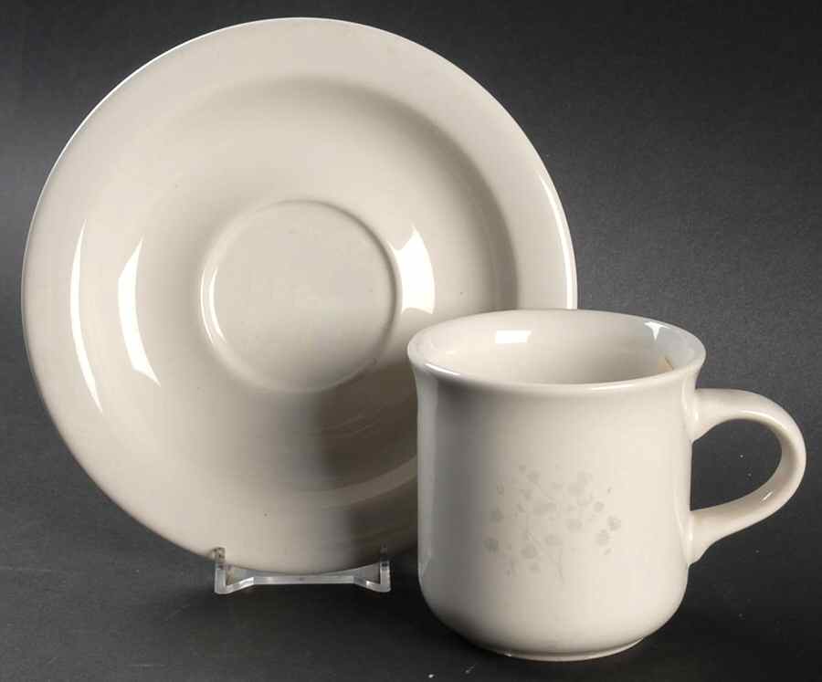 Nuance Flat Cup & Saucer Set by Pfaltzgraff-1