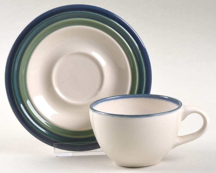 Ocean Breeze Flat Demitasse Cup & Saucer Set by Pfaltzgraff-1
