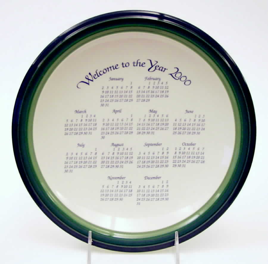 Ocean Breeze "2000" Calendar Plate by Pfaltzgraff-1