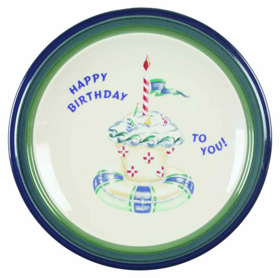 Ocean Breeze Happy Birthday Plate by Pfaltzgraff-1
