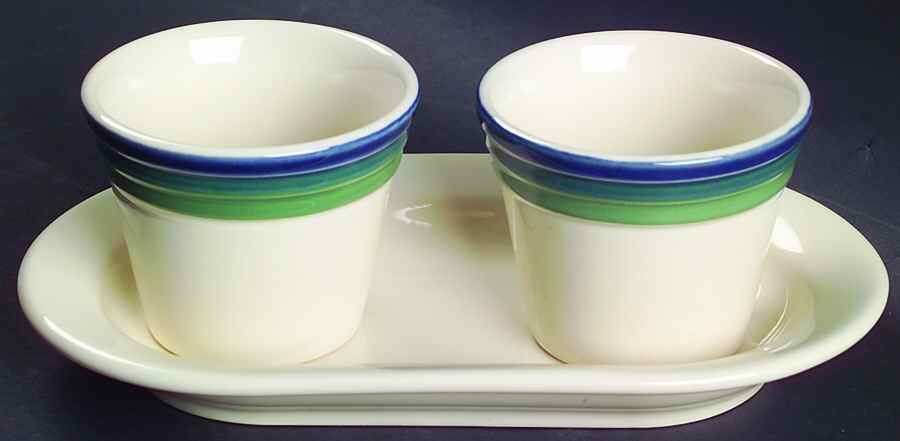 Ocean Breeze Herb Pots with Tray (2 Pots and 1 Tray) by Pfaltzgraff-1