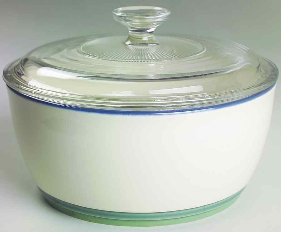 Ocean Breeze 2 Qt Round Covered Casserole by Pfaltzgraff-1