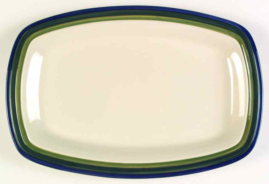 Ocean Breeze 2 Pc Barbeque Set (16" Platter & Glass Bottle) by Pfaltzgraff-1