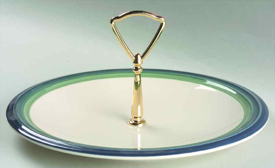 Ocean Breeze Round Serving Plate with Handle (DP) by Pfaltzgraff-1