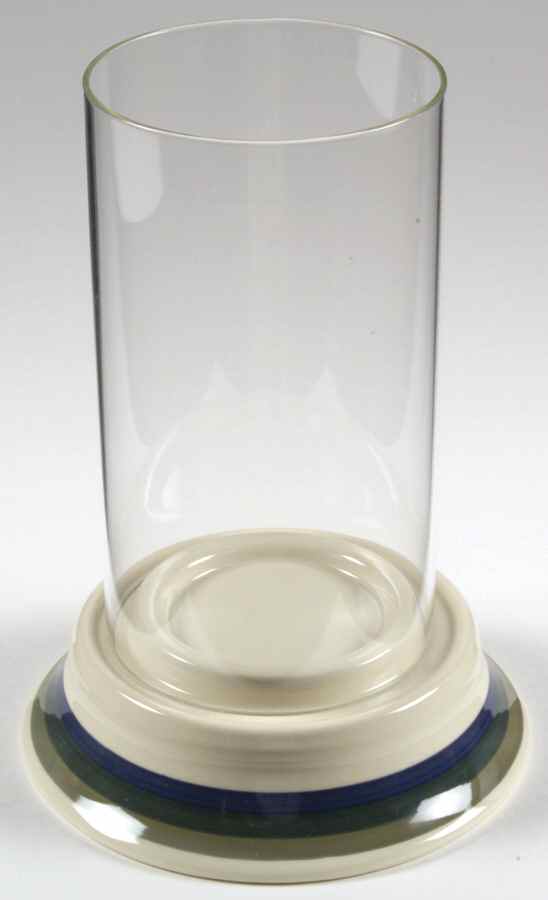 Ocean Breeze Hurricane Lamp/Centerpiece & Globe by Pfaltzgraff-1