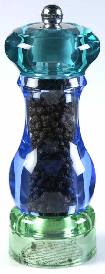 Ocean Breeze Lucite Combo Salt Shaker & Pepper Grinder by Pfaltzgraff-1