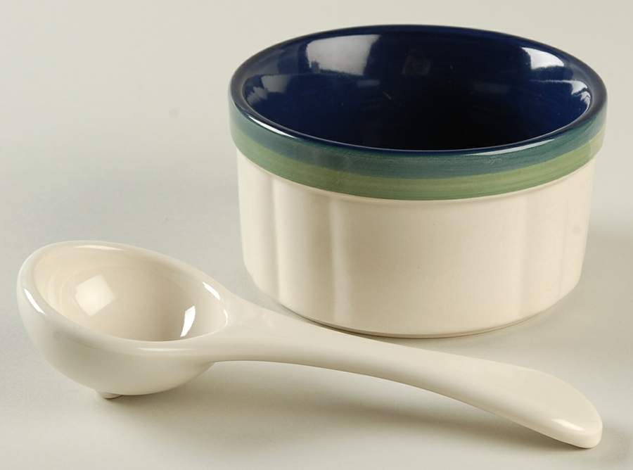 Ocean Breeze Dip/Salsa Crock & Ladle by Pfaltzgraff-1
