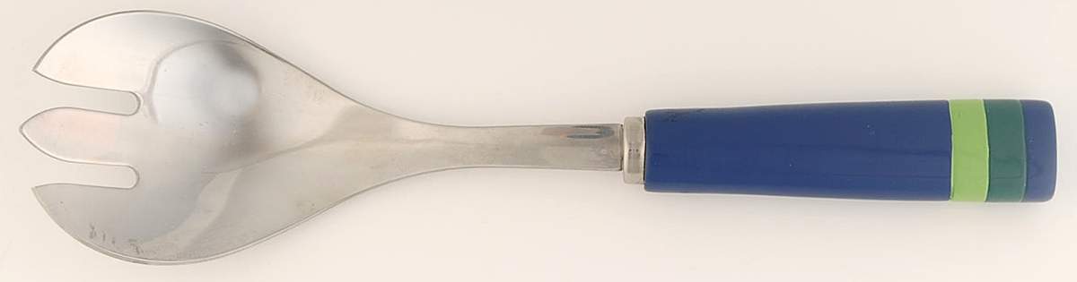 Ocean Breeze Salad Serving Fork with Stainless Prongs by Pfaltzgraff-1