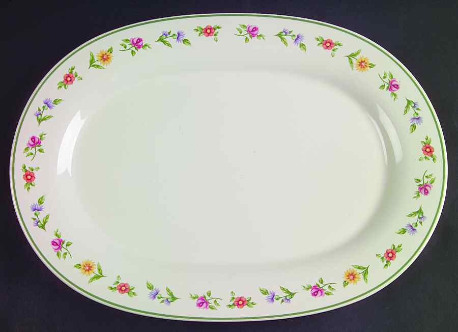 Olivia 14" Oval Serving Platter by Pfaltzgraff-1