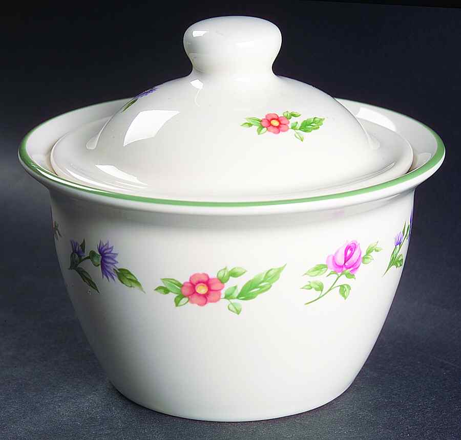 Olivia Sugar Bowl & Lid by Pfaltzgraff-1