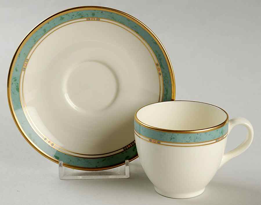 Patina Footed Demitasse Cup & Saucer Set by Pfaltzgraff-1