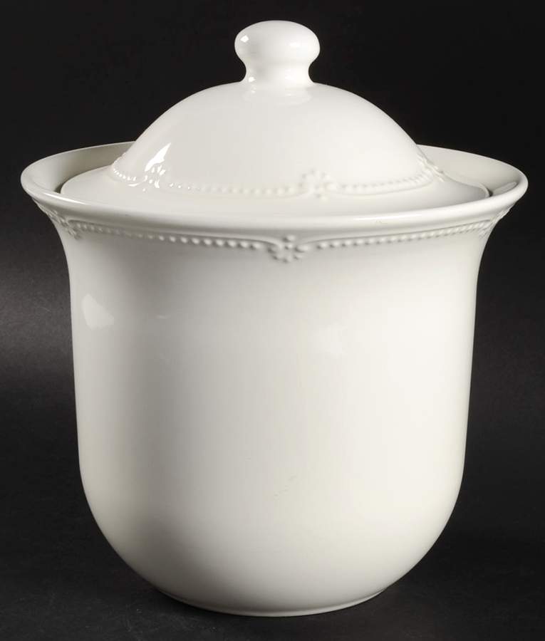 Pearl Brocade Medium Canister & Lid by Pfaltzgraff-1