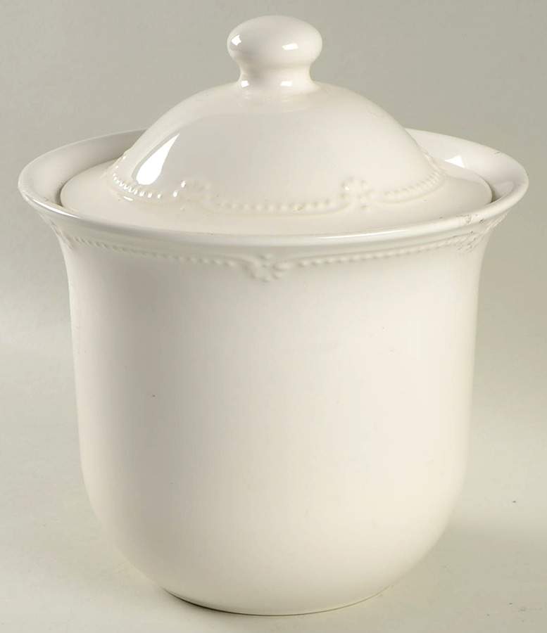 Pearl Brocade Small Canister & Lid by Pfaltzgraff-1