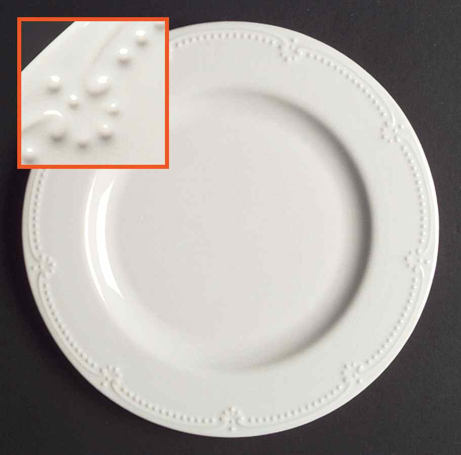 Pearl Brocade Dinner Plate by Pfaltzgraff-1