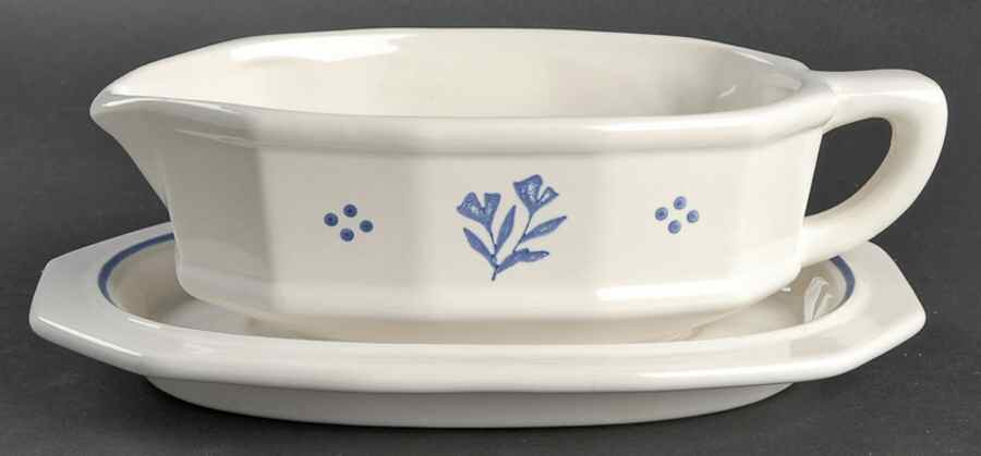 Perennials (Cottage Collection) Gravy Boat & Underplate by Pfaltzgraff-1