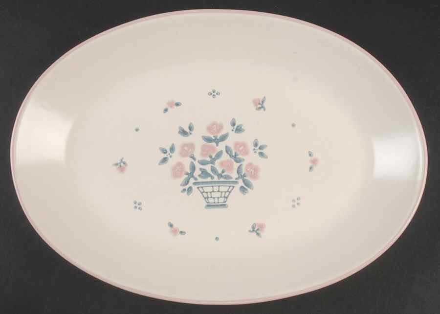 Perennials (Serendipity Collection) 14" Oval Serving Platter by Pfaltzgraff-1