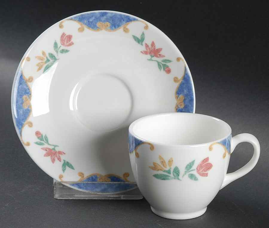 Pietra Flat Demitasse Cup & Saucer Set by Pfaltzgraff-1