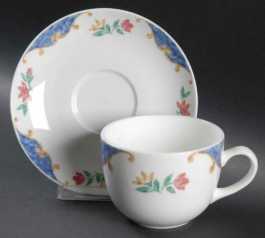 Pietra Flat Cup & Saucer Set by Pfaltzgraff-1
