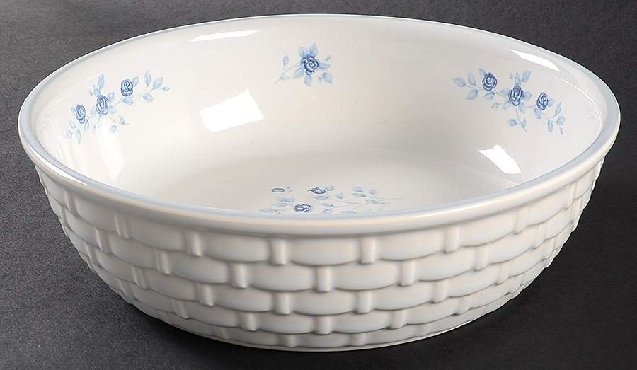 Poetry Glossy 8" Wicker Bowl by Pfaltzgraff-1