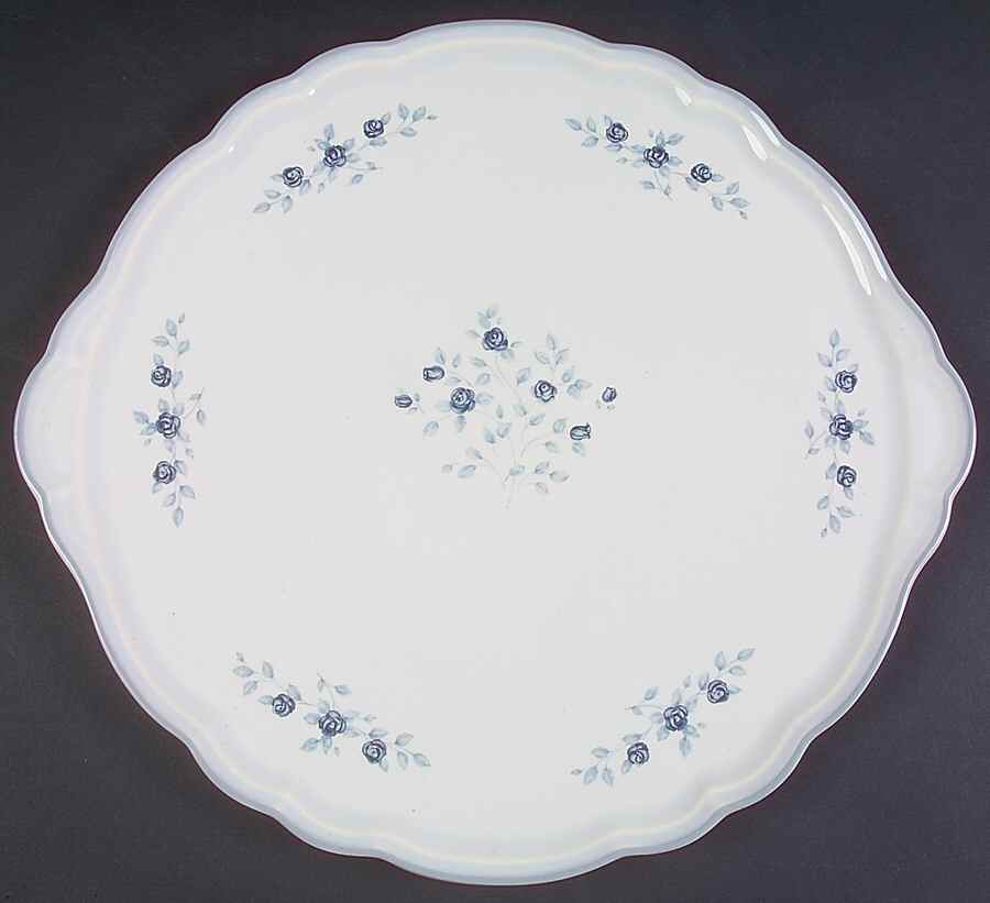 Poetry Glossy Handled Cake Plate by Pfaltzgraff-1