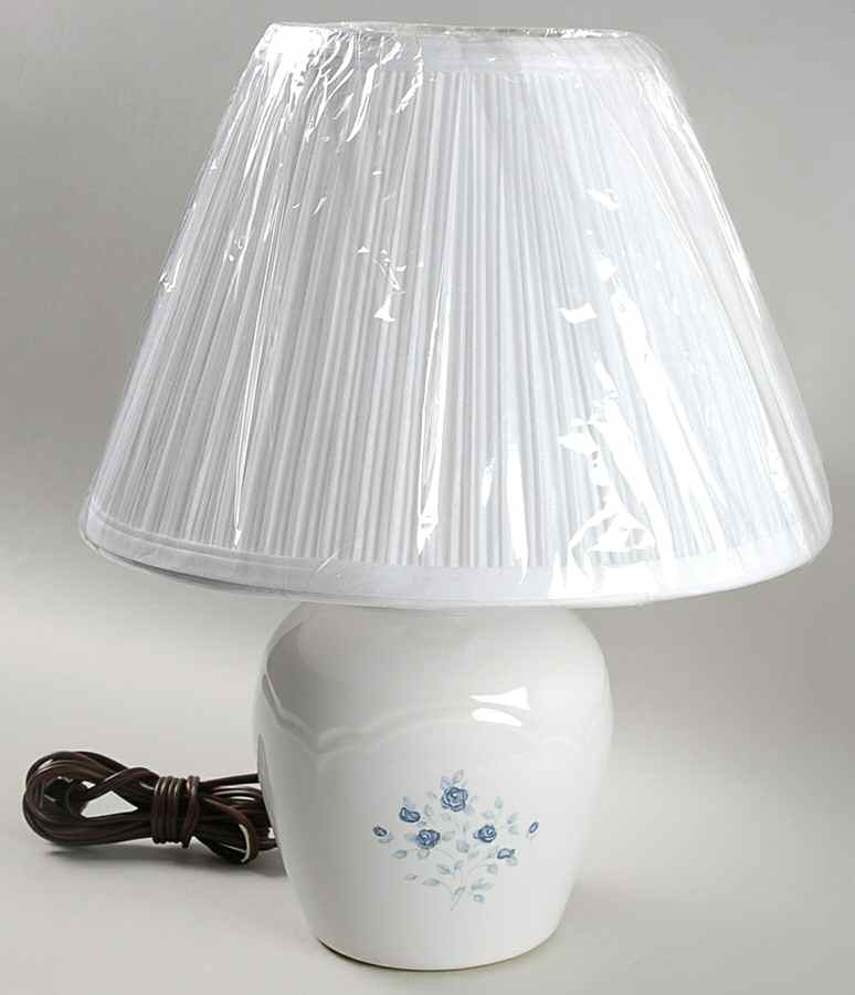 Poetry Glossy 9" Electric Lamp & Shade by Pfaltzgraff-1
