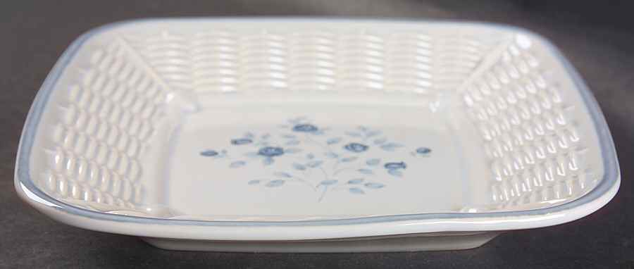 Poetry Glossy Open Candy Dish with Wicker Trim by Pfaltzgraff-1
