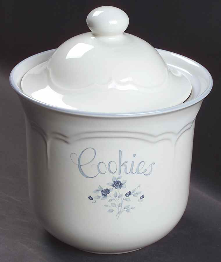 Poetry Glossy Cookie Jar & Lid by Pfaltzgraff-1