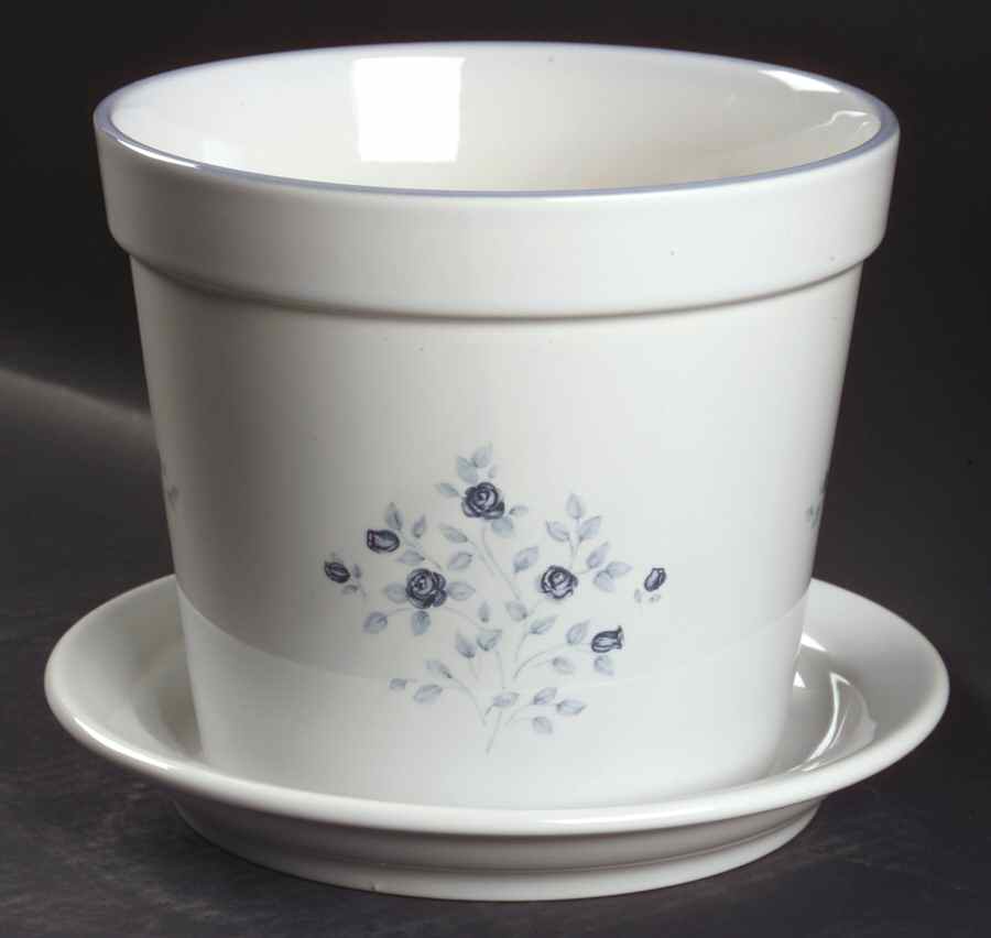 Poetry Glossy 6" Flower Pot & Underplate by Pfaltzgraff-1
