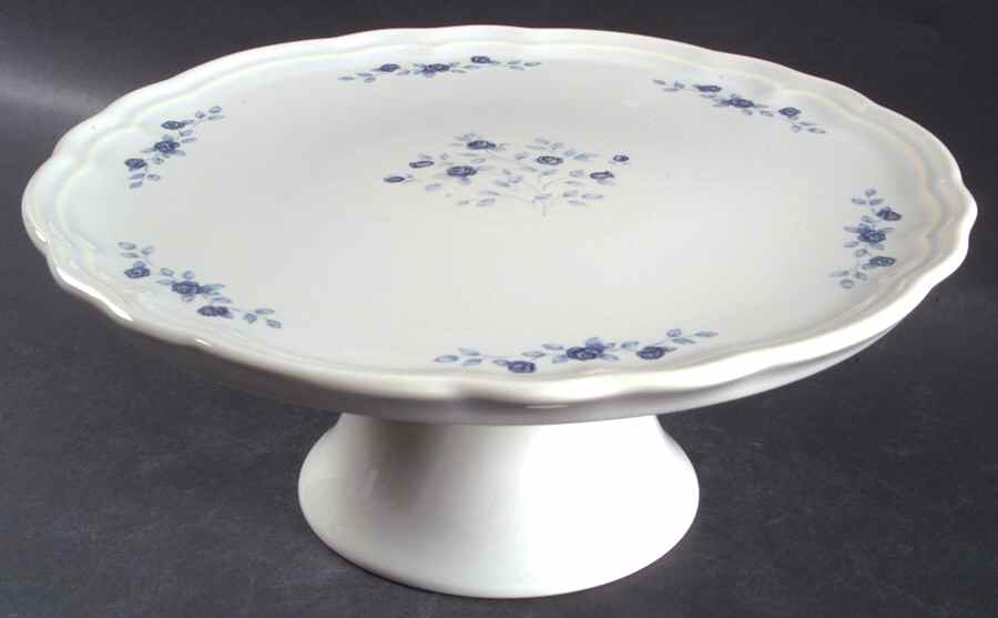 Poetry Glossy 10" Diameter Pedestal Cake Stand by Pfaltzgraff-1