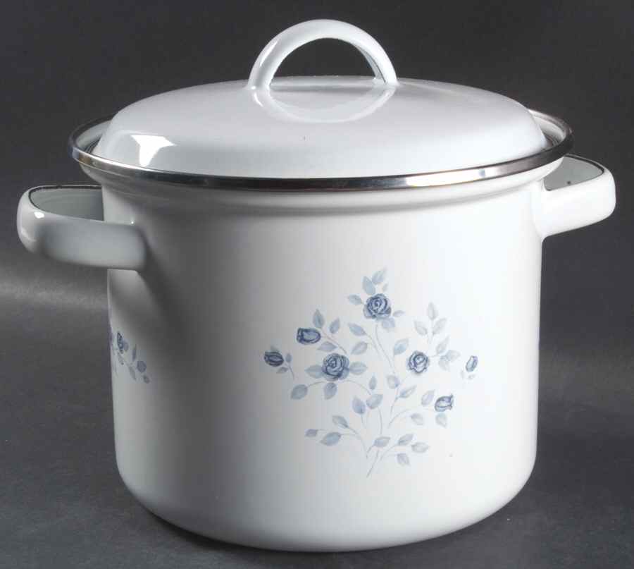 Poetry Glossy 2.5 Qt Metal Stockpot & LId by Pfaltzgraff-1